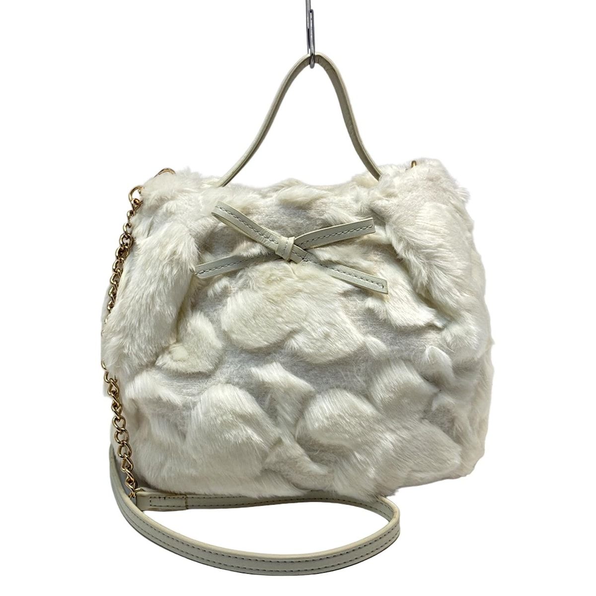 アンテプリマ ミスト ファーバック ベージュ系 アンテプリマ ミスト PELI ファー トート バッグ ホワイトベージュ