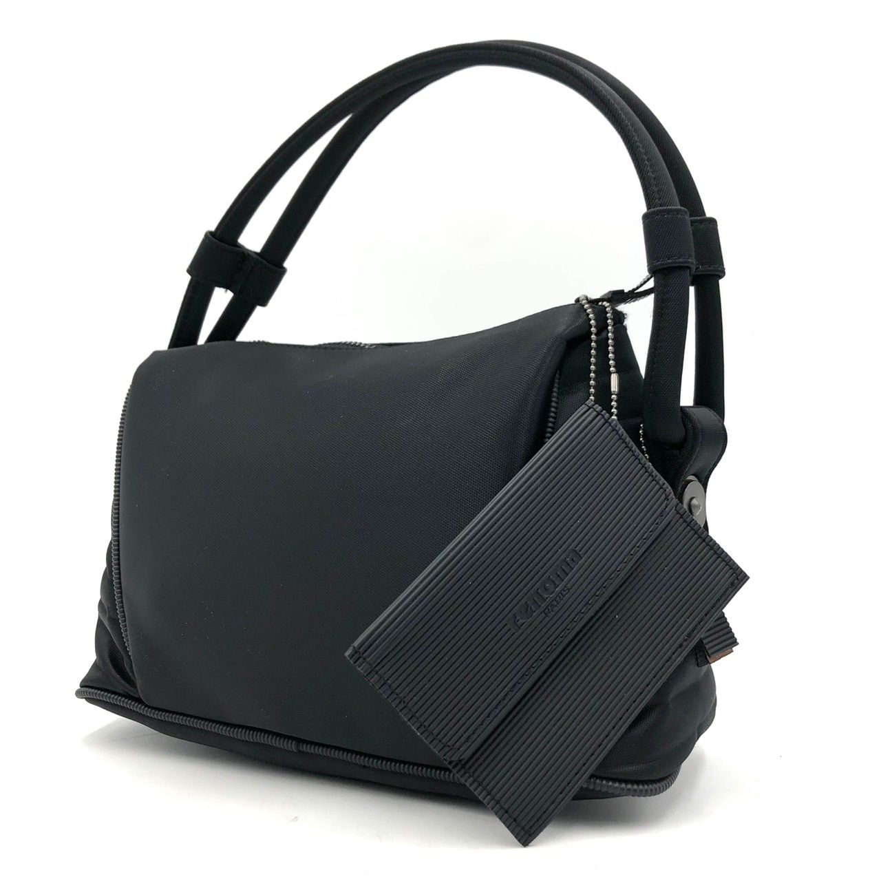 renoma PARIS レノマ ハンドバッグ ナイロン 黒 ブラック ポーチ付き