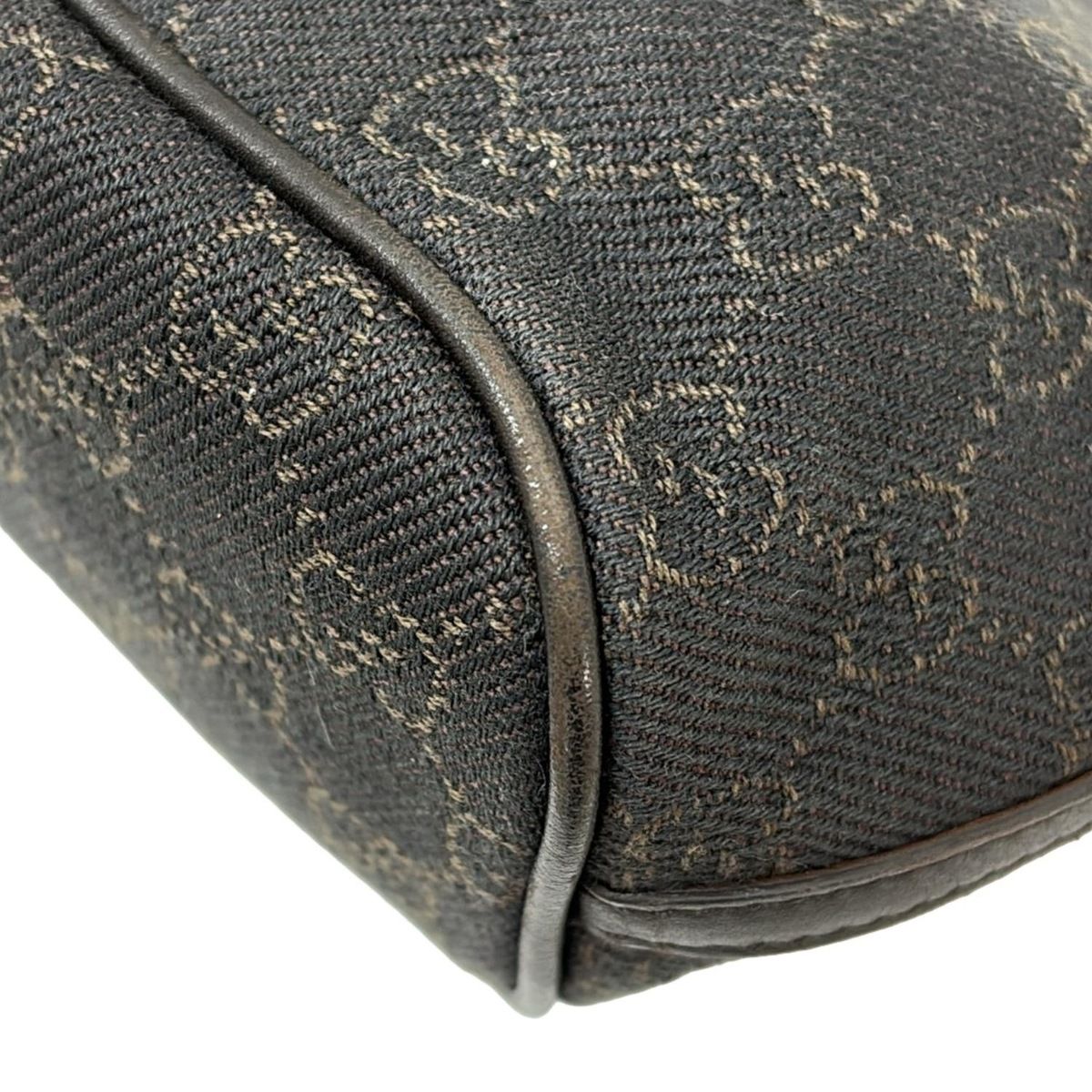 GUCCI(グッチ) ハンドバッグ GG柄 07198 ダークブラウン ミニバッグ  