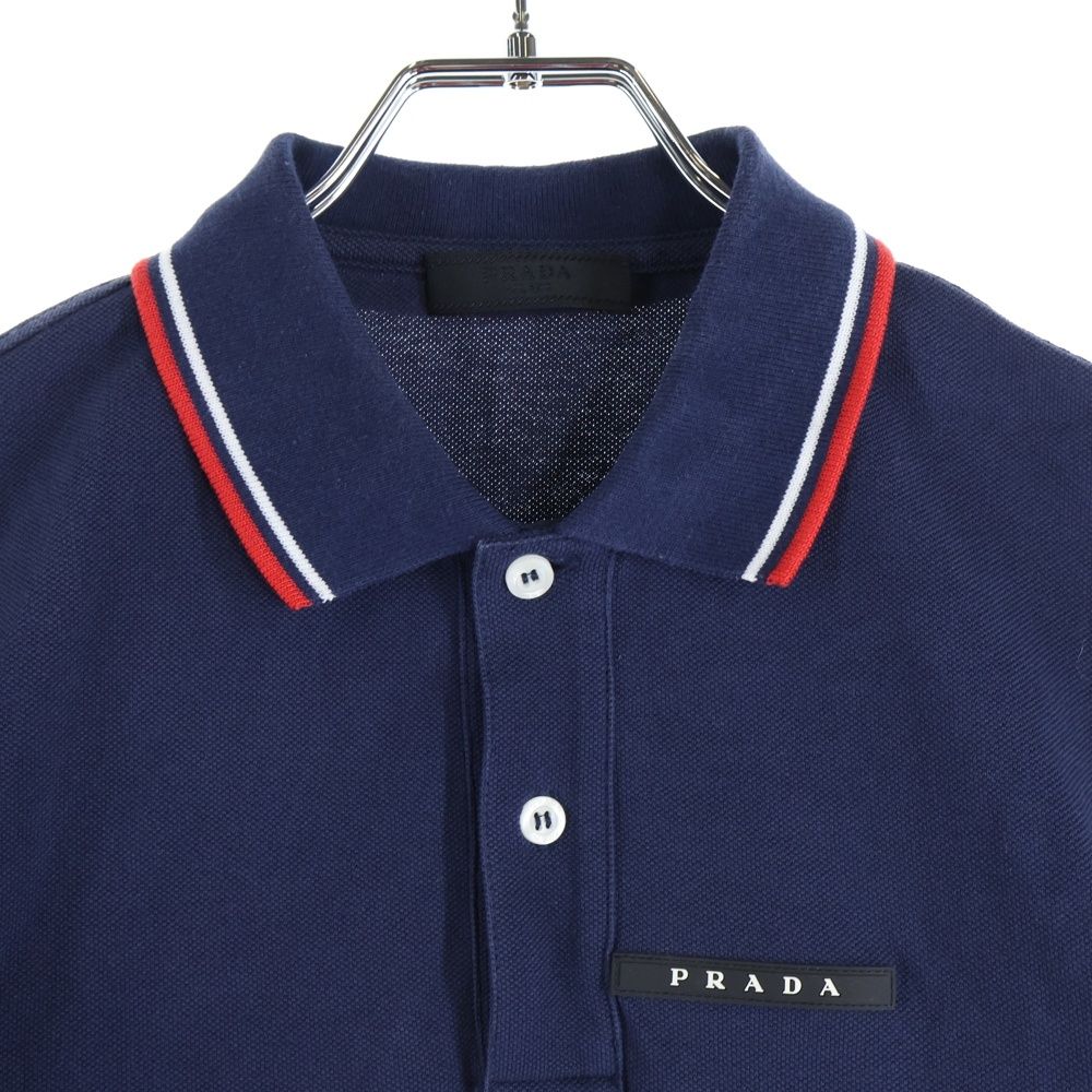 PRADA (プラダ) ロゴラバー付き 半袖ポロシャツ カットソー SJN256