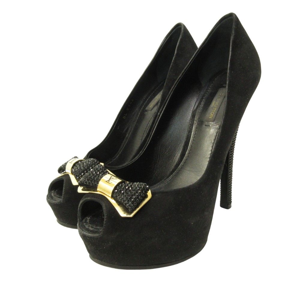 ルイヴィトン LOUIS VUITTON パンプス シューズ ハイヒール LVロゴ