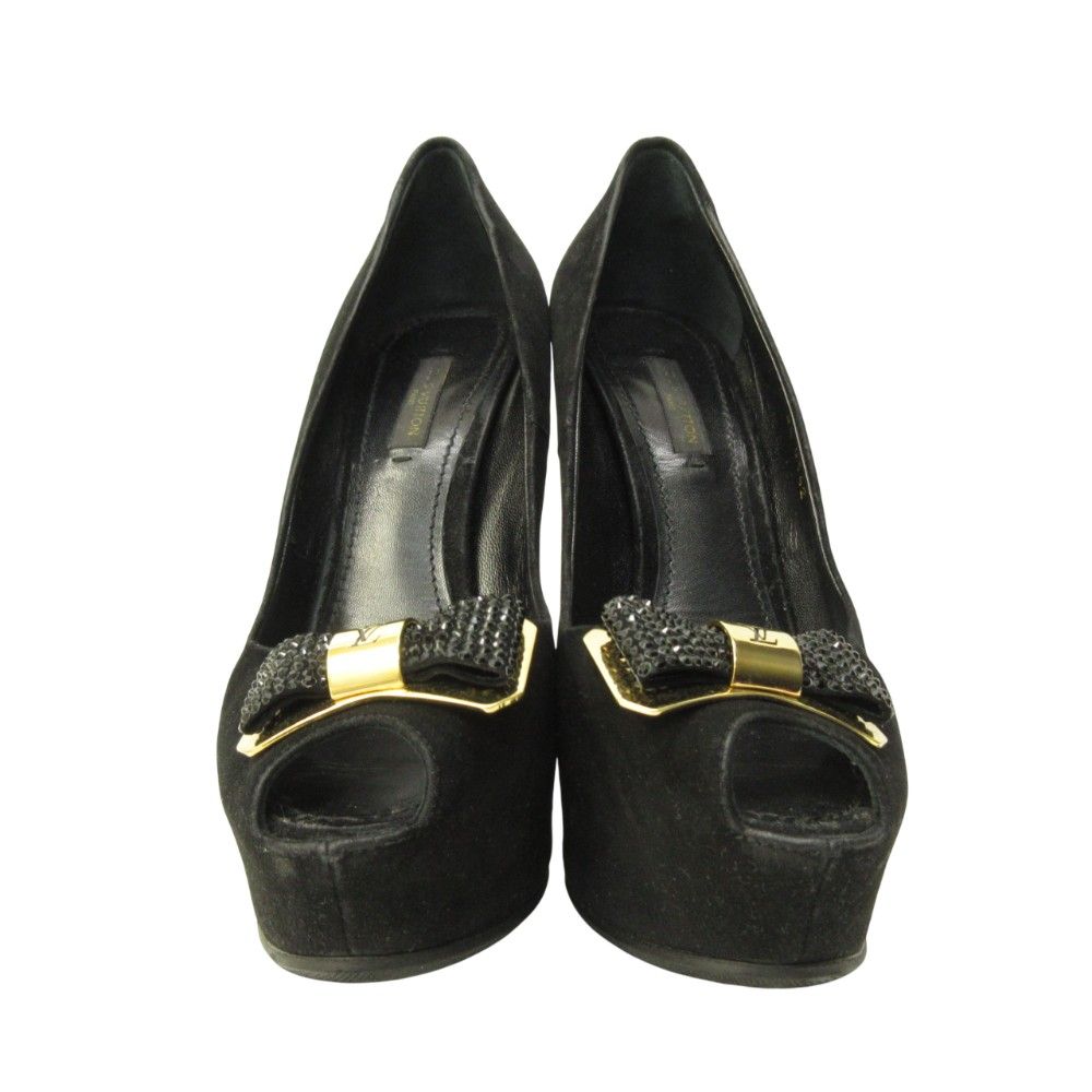 ルイヴィトン LOUIS VUITTON パンプス シューズ ハイヒール LVロゴ