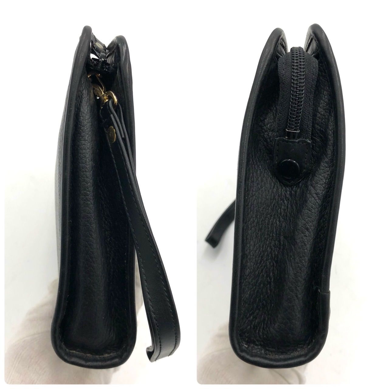 Burberrys バーバリー セカンドバッグ クラッチバッグ レザー 黒 ノバ