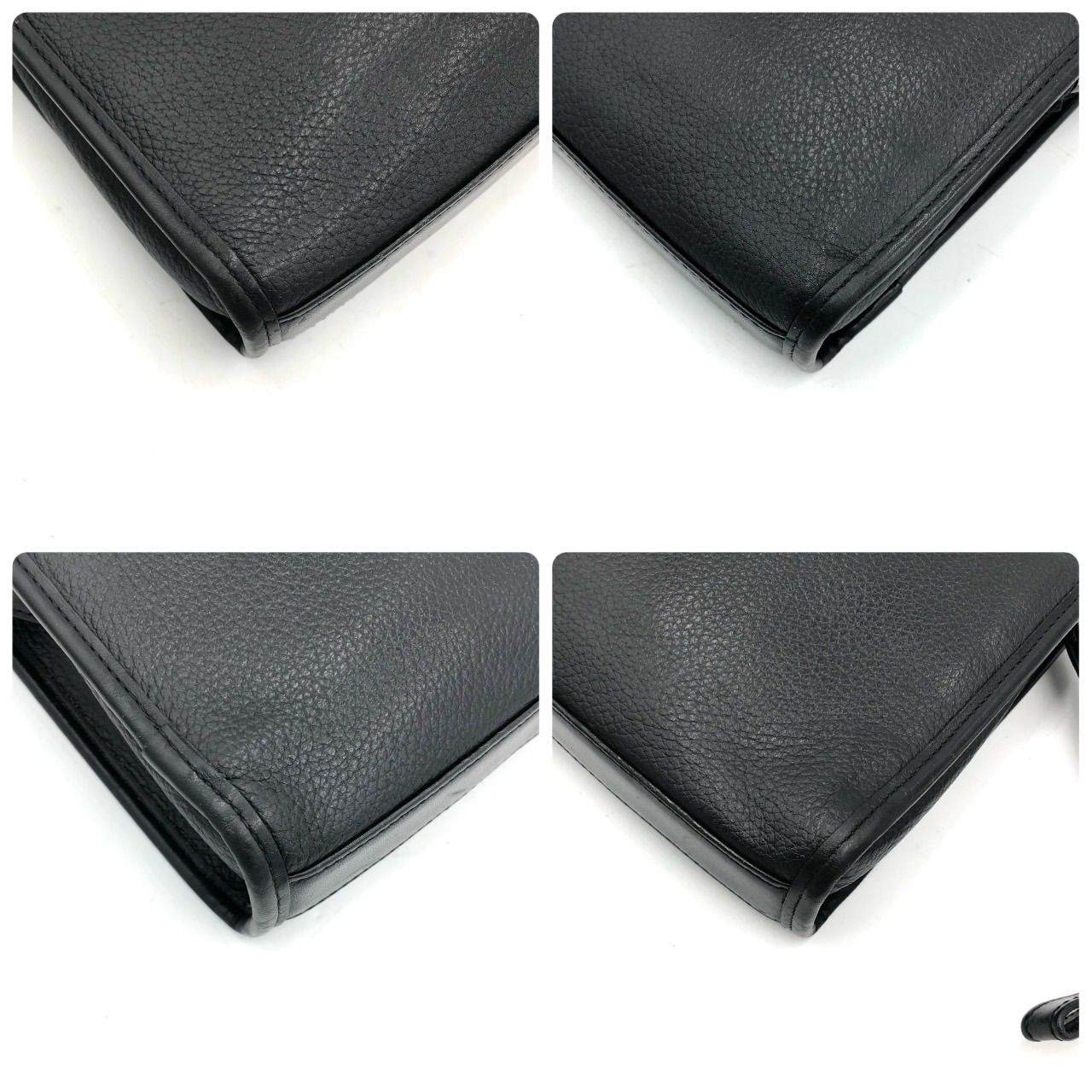 Burberrys バーバリー セカンドバッグ クラッチバッグ レザー 黒 ノバ