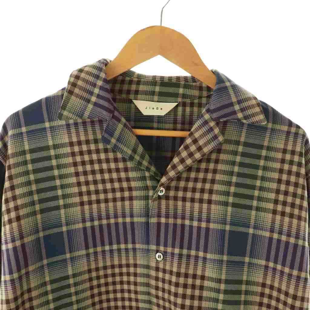 ジエダ Jieda CHECK OPEN COLLAR SHIRTシャツ チェック 長袖 2
