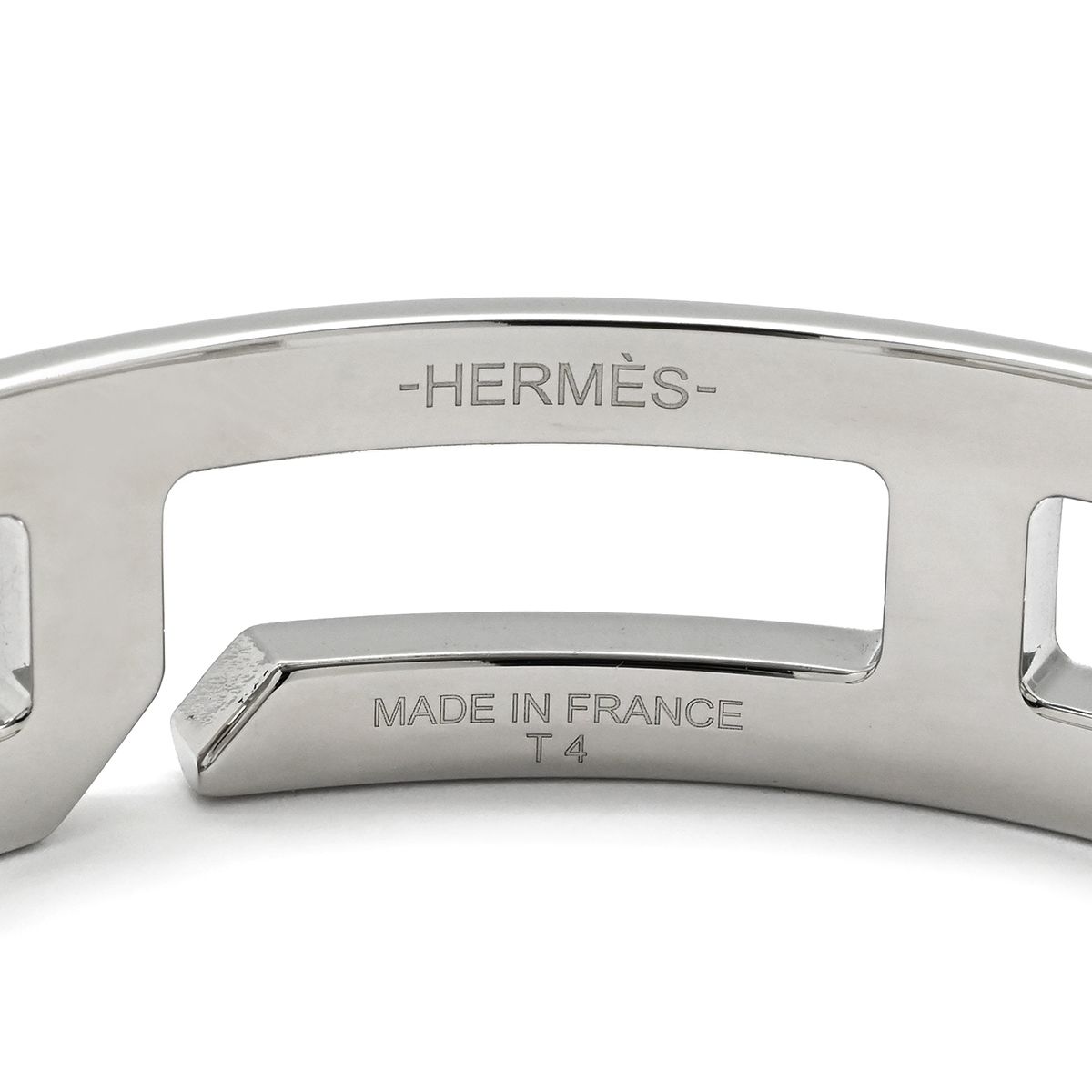 エルメス HERMES バングル プレイ PLAY ステンレススチール シルバー 