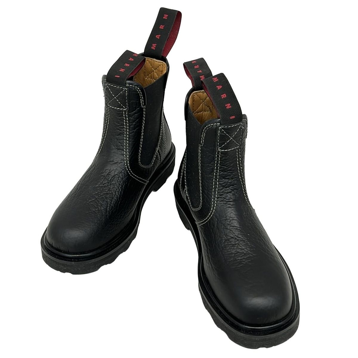 MARNI(マルニ) ショートブーツ 37 レディース - 黒 サイドゴア/vibram