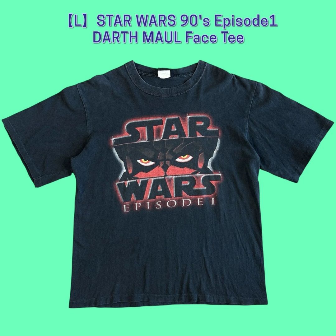 5/4限定クーポン STAR WARS 90's Episode1 DARTH MAUL Face Tee Black