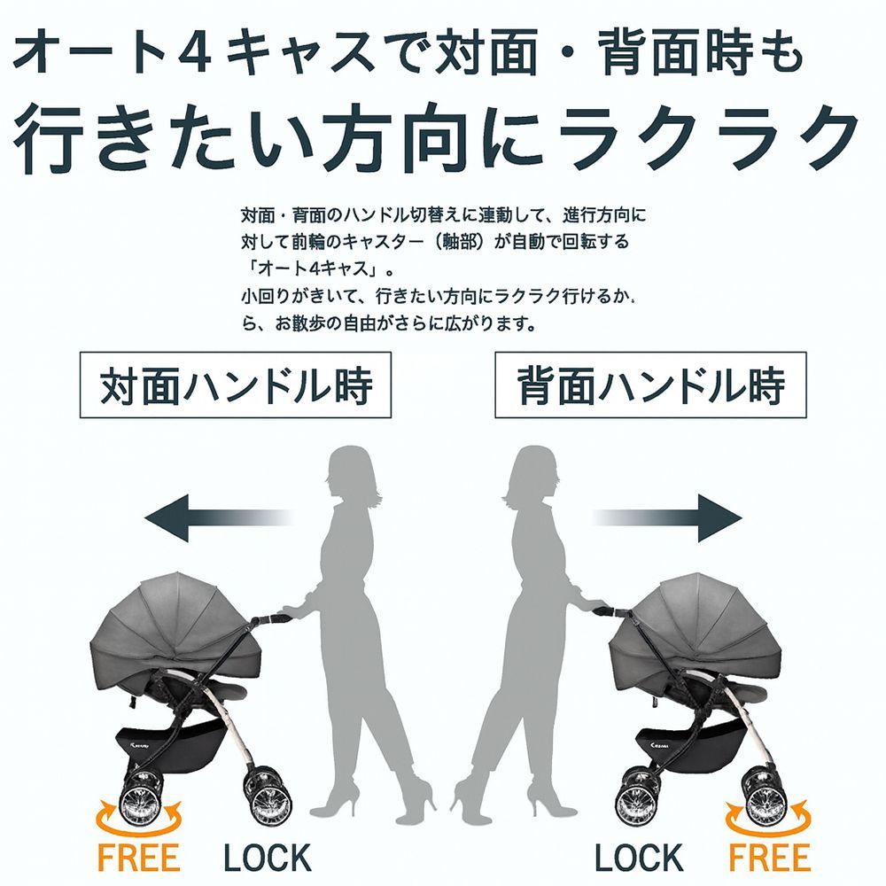 外出・移動用品 美品 ベビーカー コンビ スゴカルα 4キャス compact HT 