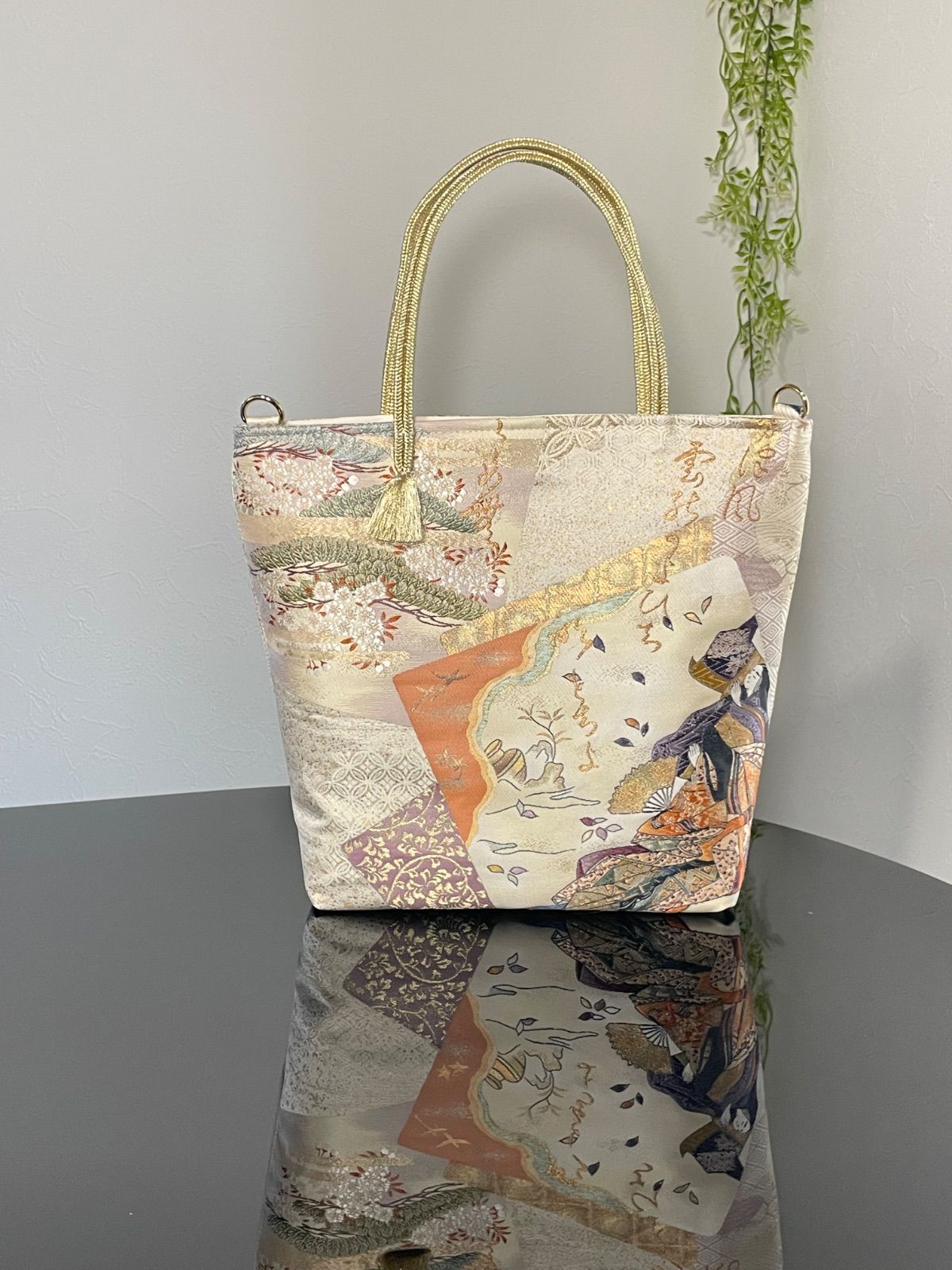 帯リメイクバッグ 源氏物語 B5サイズ 和装バッグ 帯バッグ - メルカリ