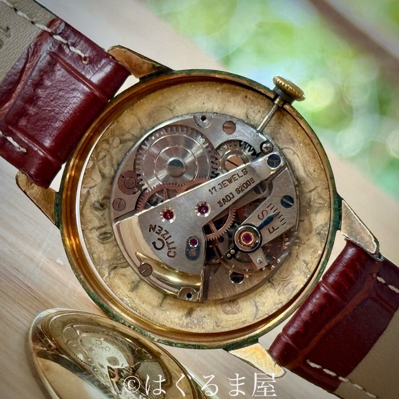 1955年製造 シチズン 新本中三針 14kgf 手巻きメンズウォッチ動作確認 