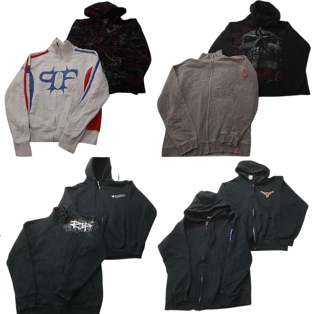 古着卸 まとめ売り フルジップ スウェット 8枚セット (メンズ S /M /L