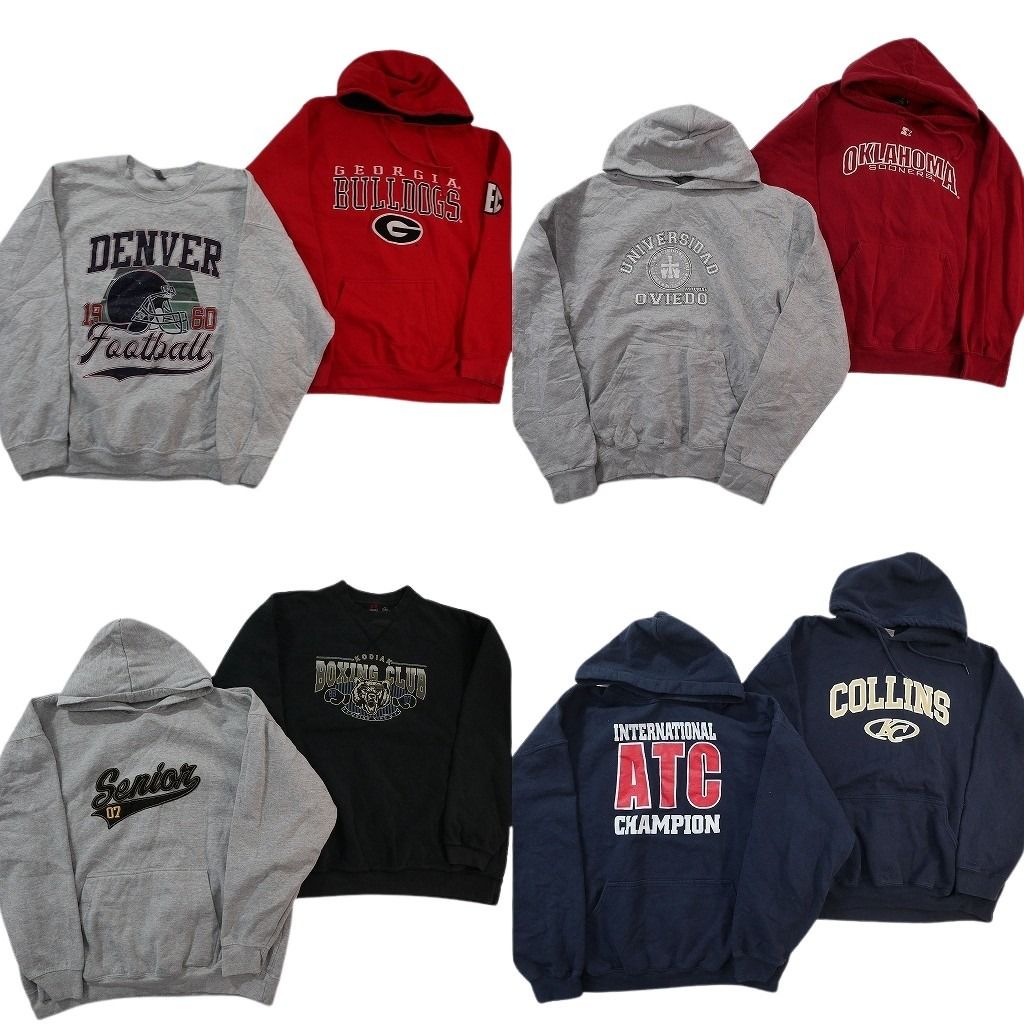 古着卸 まとめ売り カレッジ風 スウェット 8枚セット (メンズ XL