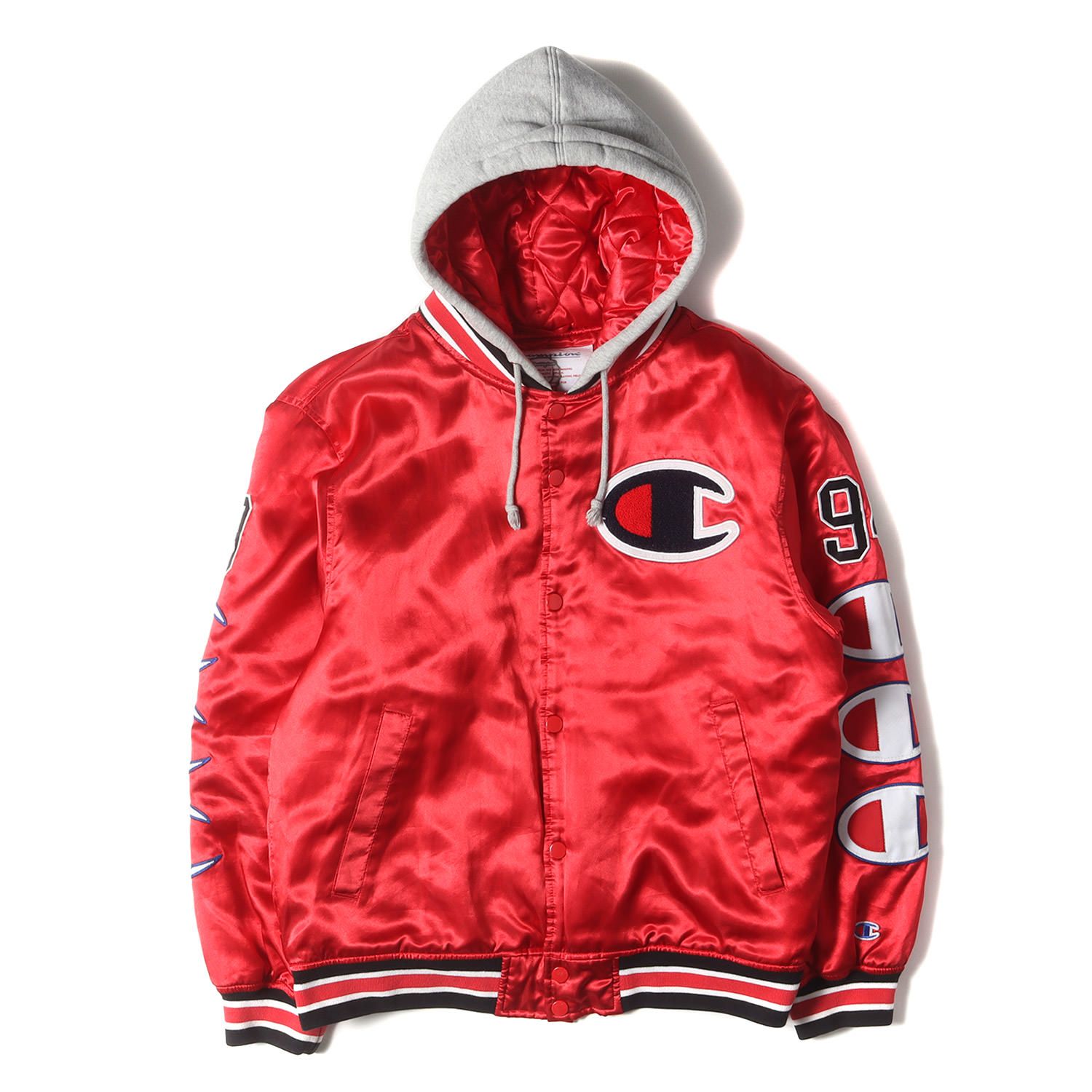 Supreme シュプリーム ジャケット レッド サイズ:S | Champion フード 