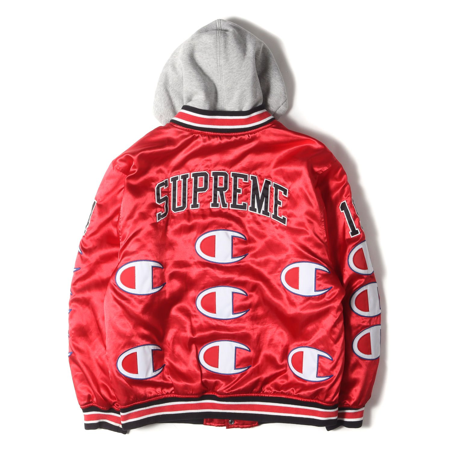 Supreme シュプリーム ジャケット レッド サイズ:S | Champion フード 