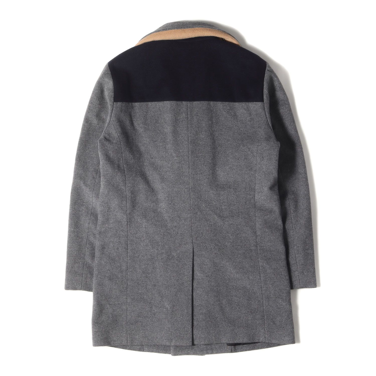 Paul Smith ポールスミス コート グレー×ネイビー サイズ:M | メルトン