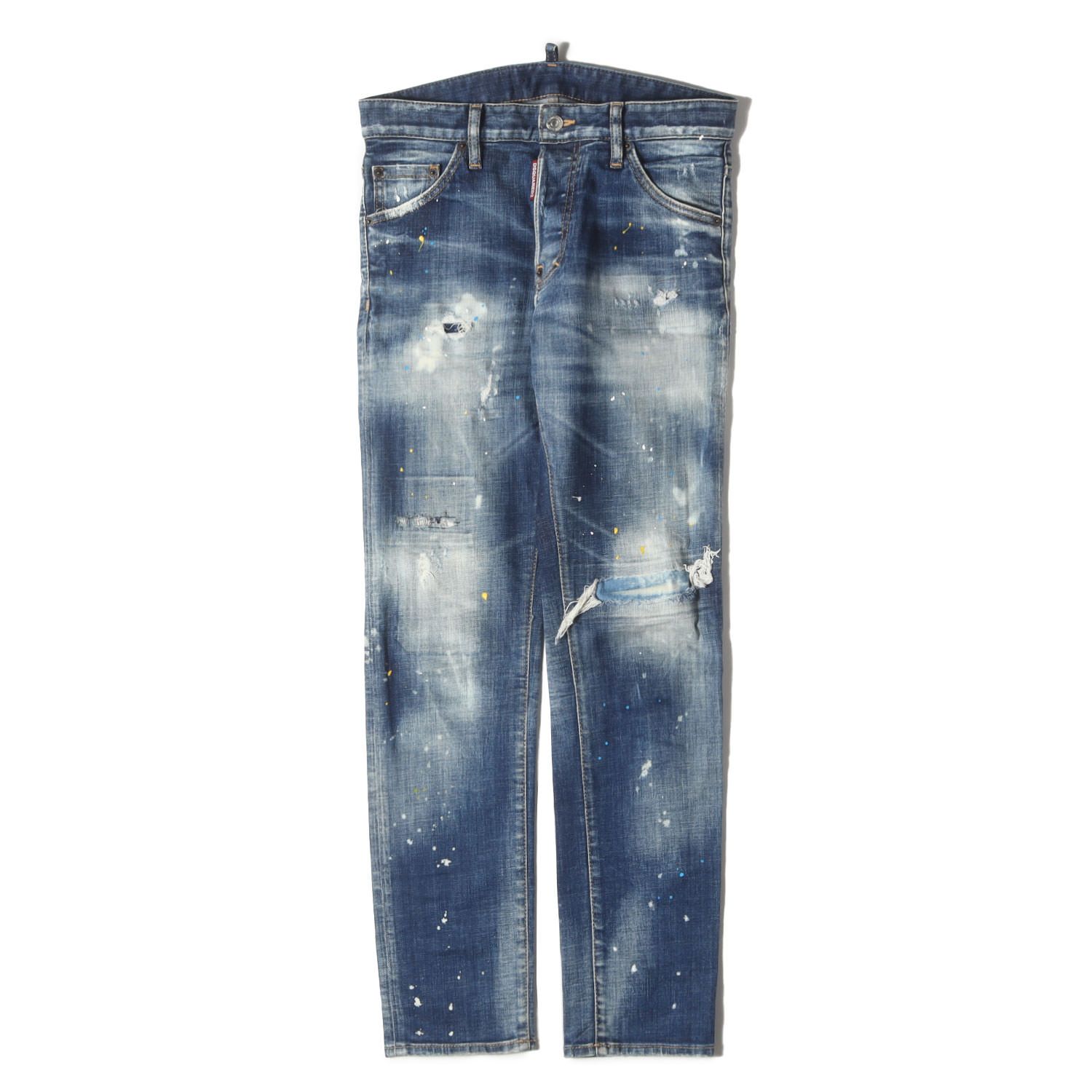 DSQUARED2 ディースクエアード パンツ インディゴ サイズ:42 | ペンキ