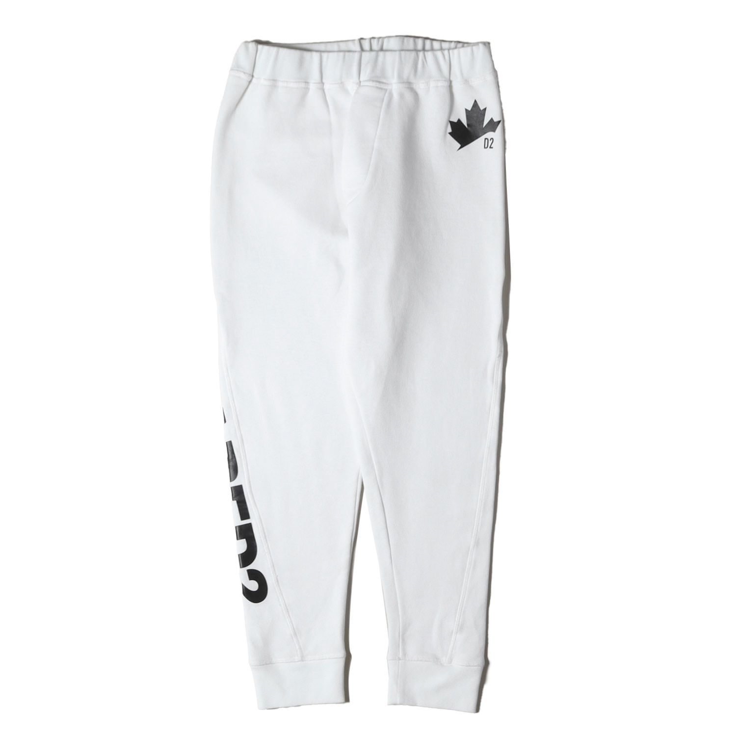 DSQUARED2 ディースクエアード パンツ ホワイト 白 サイズ:XS | 近年モデル | ビッグ ブランドロゴ プリント スウェット ジョガーパンツ | イタリア製 ブランド ボトムス ズボン【メンズ】【中古】 DSQUARED2 ディースクエアード パンツ ホワイト 白 サイズ:XS | 近年