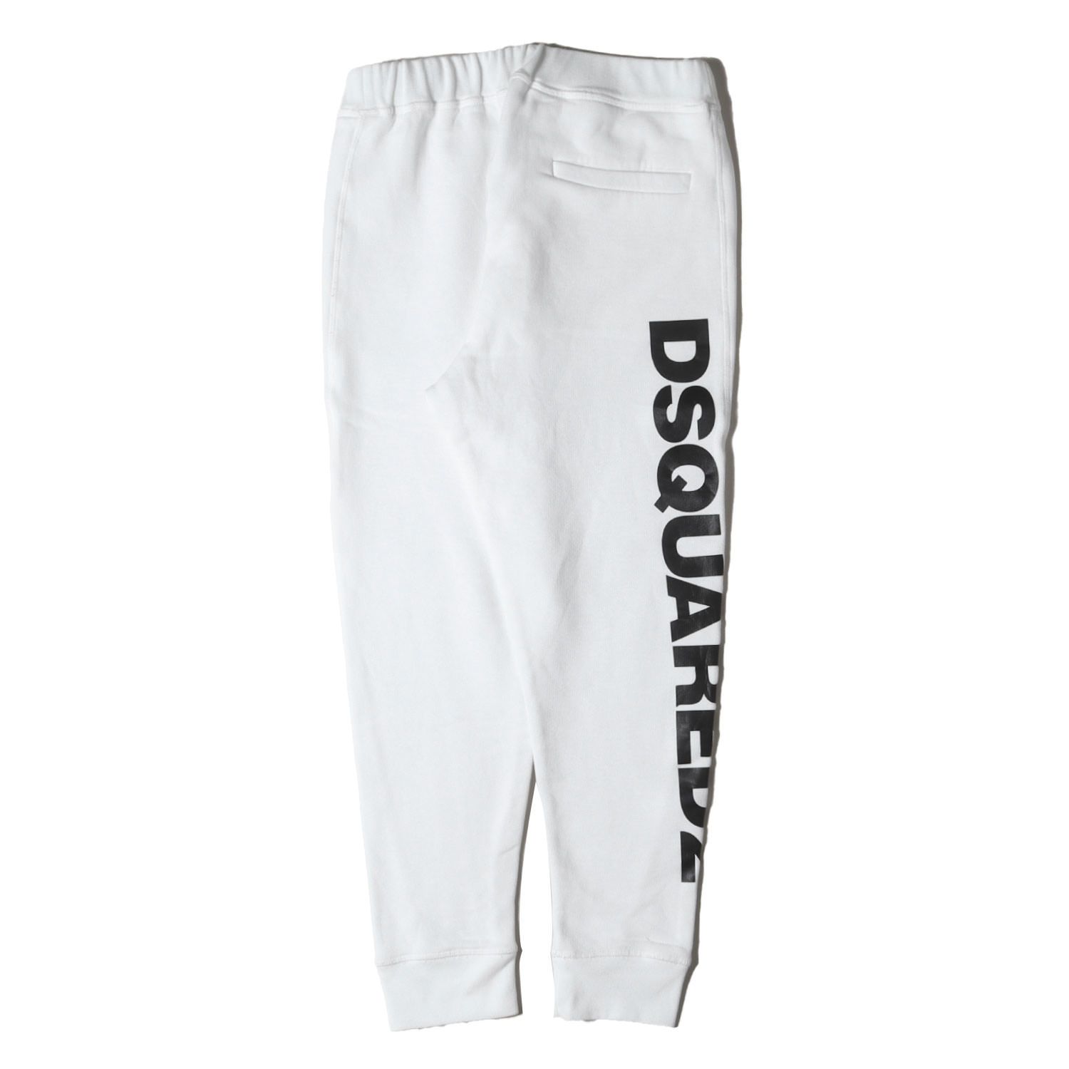 DSQUARED2 ディースクエアード パンツ ホワイト 白 サイズ:XS | 近年モデル | ビッグ ブランドロゴ プリント スウェット ジョガーパンツ | イタリア製 ブランド ボトムス ズボン【メンズ】【中古】 DSQUARED2 ディースクエアード パンツ ホワイト 白 サイズ:XS | 近年