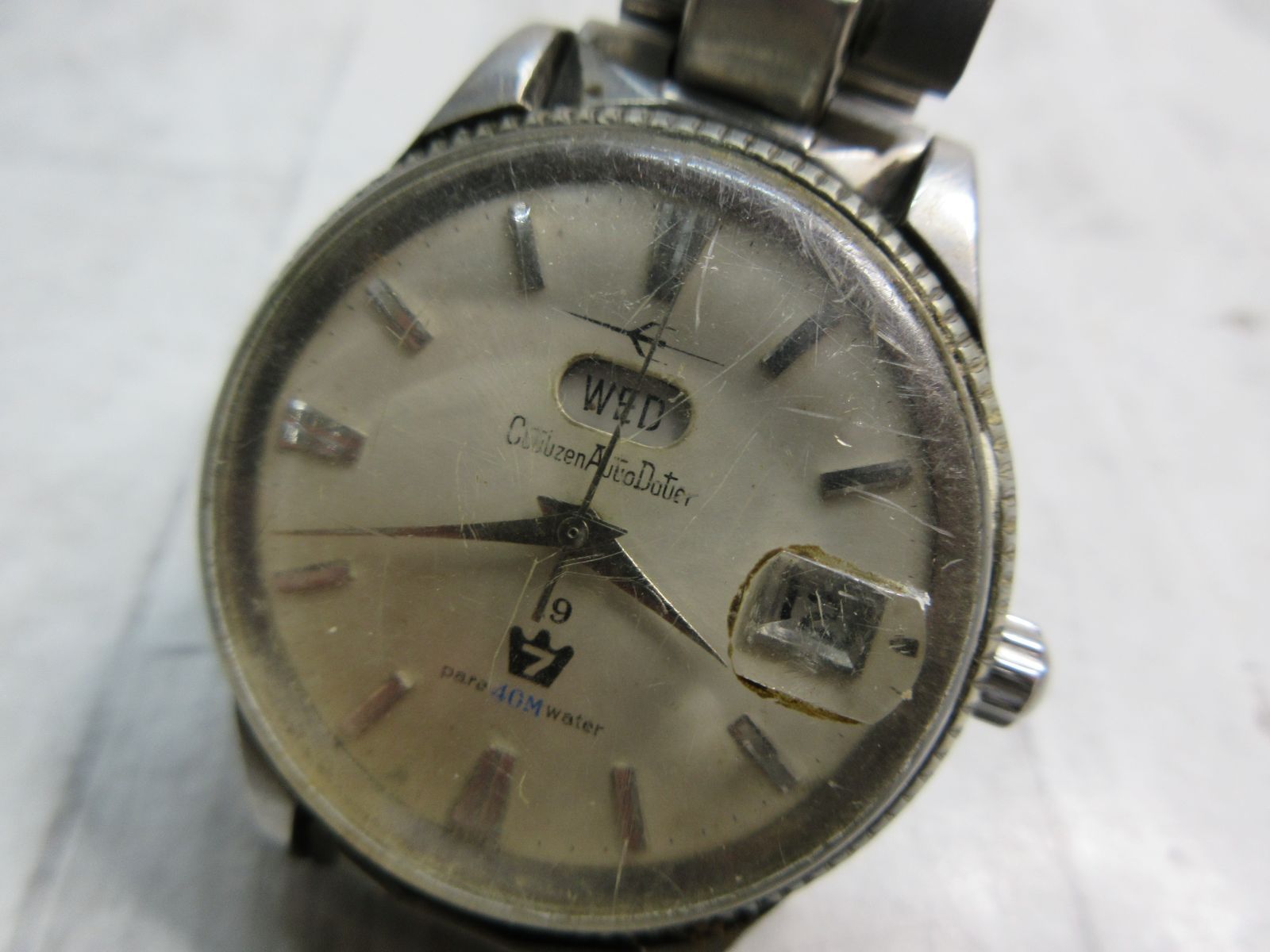 CITIZEN Auto Dater 19 7 シチズン オートデーター 自動巻き ラウンド 腕時計 メンズ 3針 デイデイト 機械式