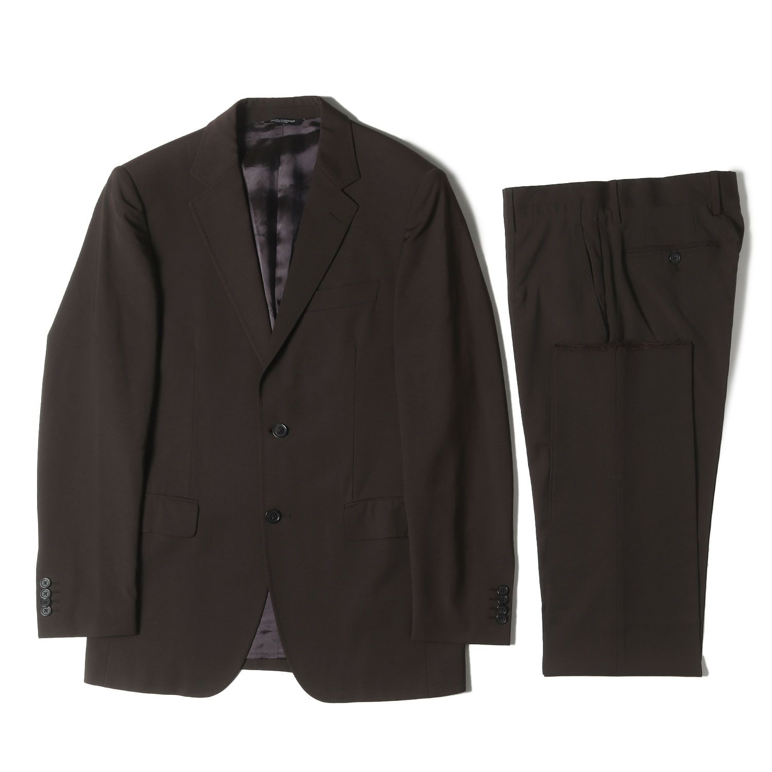 DOLCE&GABBANA ドルチェ&ガッバーナ スーツ ブラウン サイズ:46
