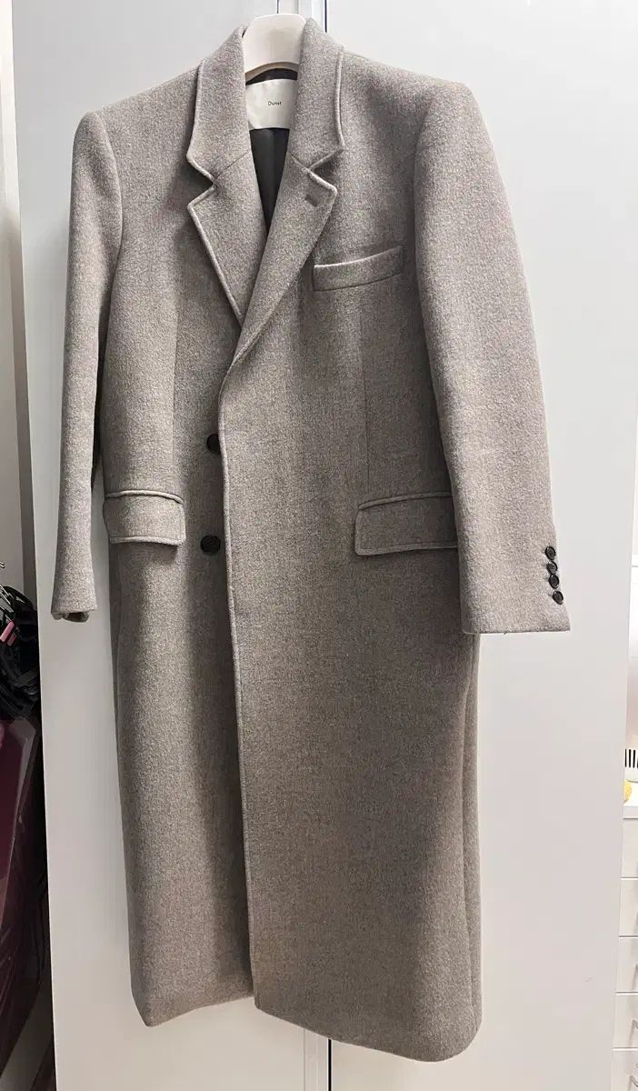 Dunst ウールコート Dunst ダブルボタン メリノ ウールコート オートミール メランジ