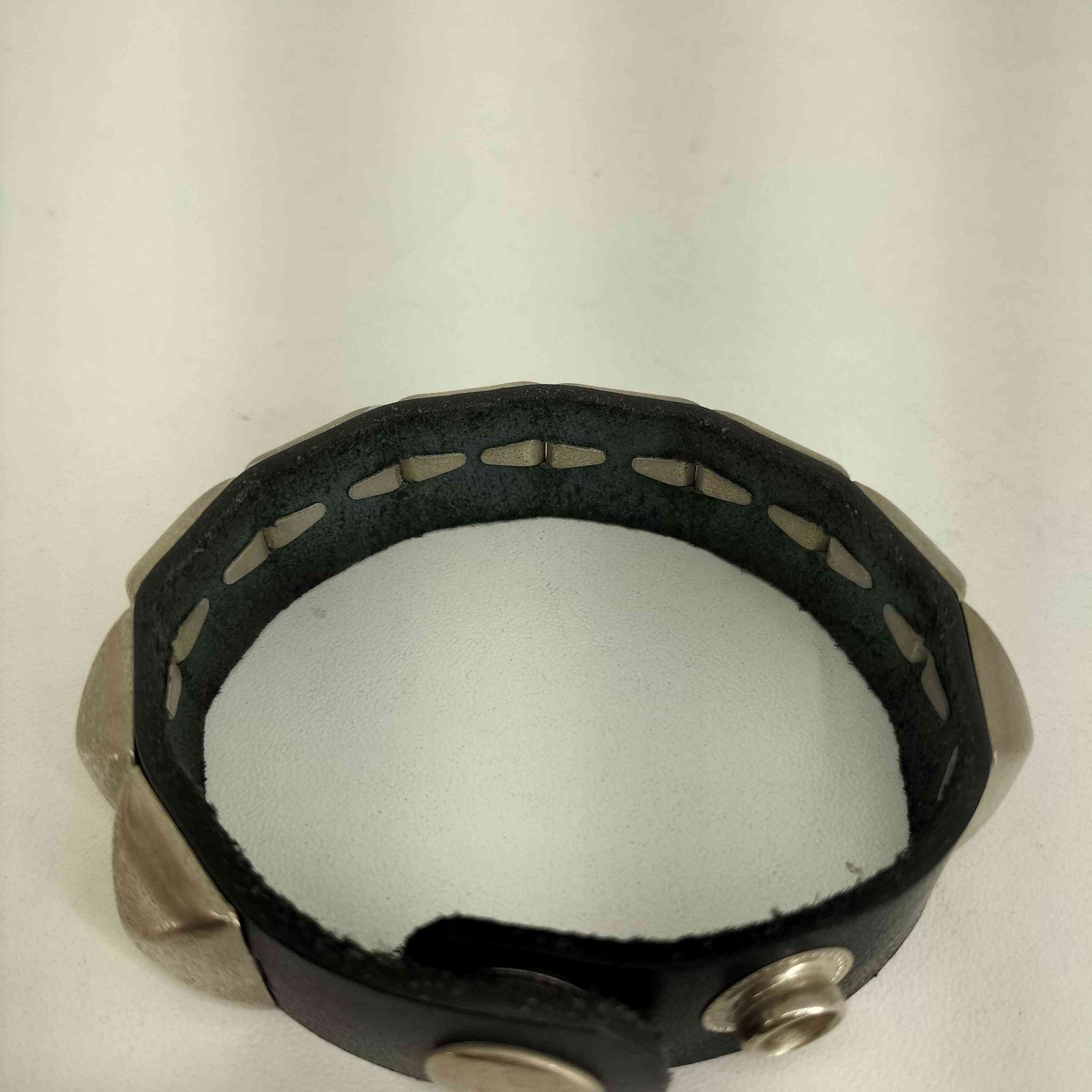 RRL DOUBLE RL スタッズ ブレスレット 黒レザー USED RRL DOUBLE RL スタッズ ブレスレット 黒レザー USED RRL（ダブル