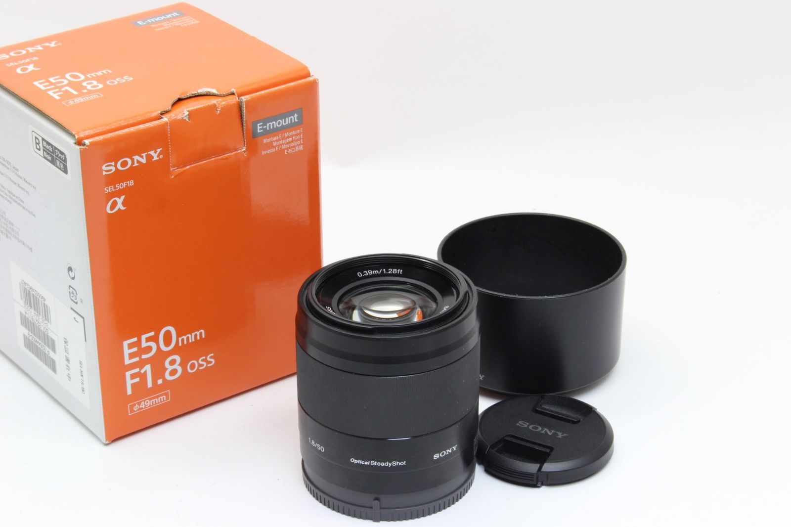 A (美品) SONY ソニー E 50mm F1.8 OSS ブラック SEL50F18 初期不良