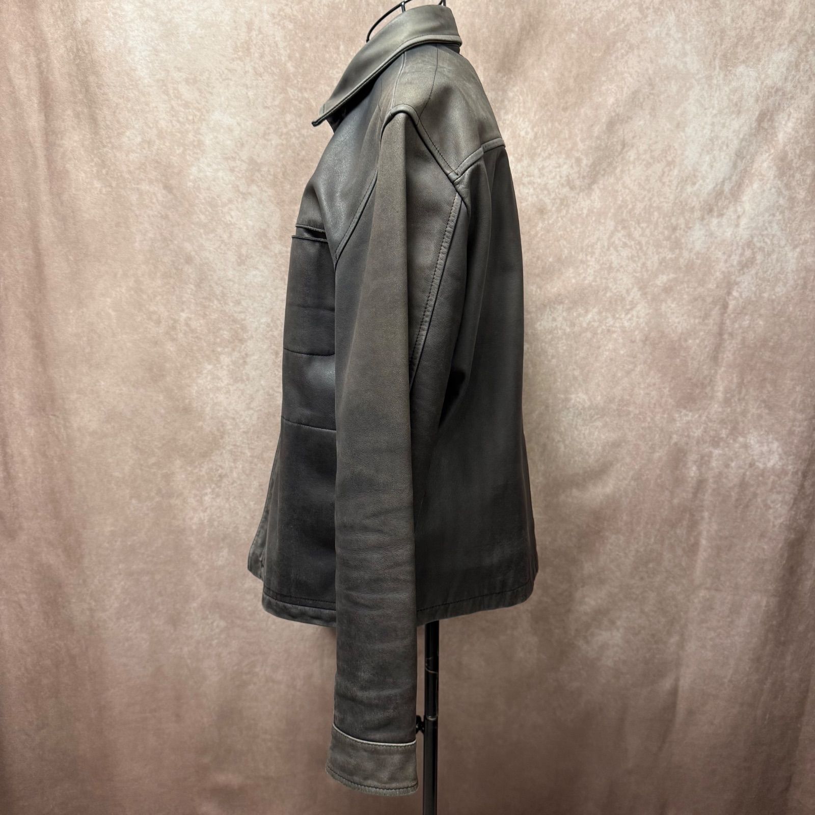 ✨COMME CA DU MODE MEN コムサデモードメン レザージャケット グレー