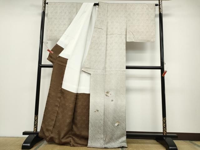 平和屋着物●豪華色留袖　総絞り　刺繍　草花丸文　暈し染め　金糸　正絹　逸品　未使用　CABD0001ut 平和屋着物○豪華色留袖 総絞り 刺繍 草花丸文 暈し染め 金糸 正絹