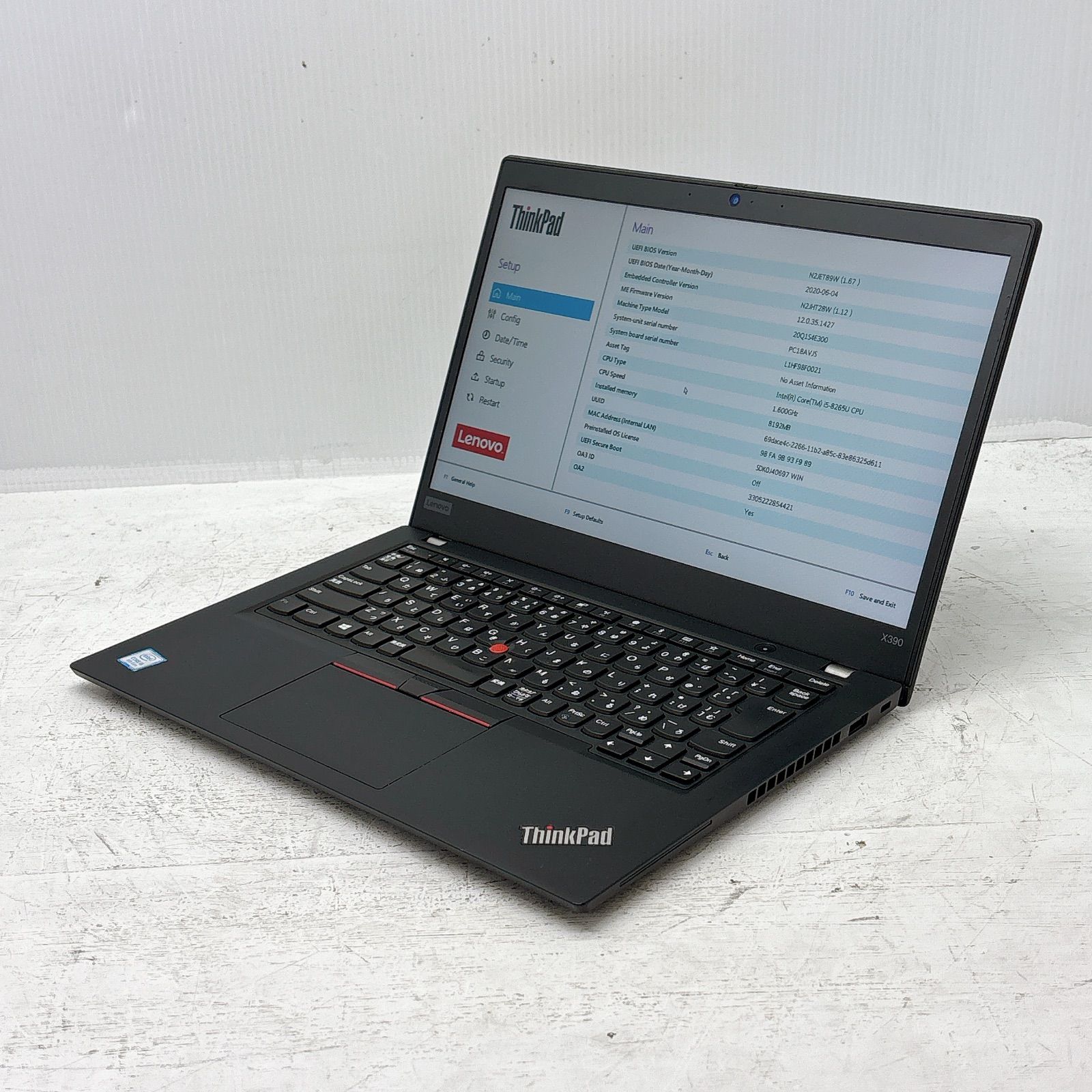 thinkpad X390 Core i5-8265U/8GB ジャンク OS無し】Lenovo Thinkpad X390 Core i5 8265U 1.6GHz 8GB 13.3インチ
