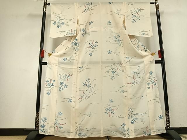 平和屋着物＊夏物 小紋 絽 手描き 草花文 正絹 逸品 AABF5695fy - メルカリ