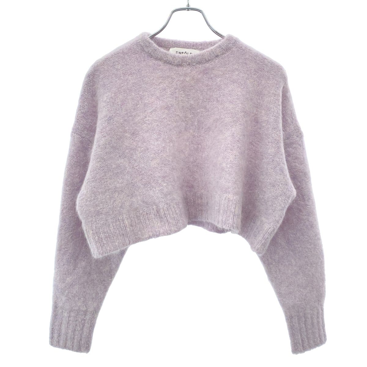 ENFOLD エンフォルド CROPPED PULLOVER クロップドシャギーニット