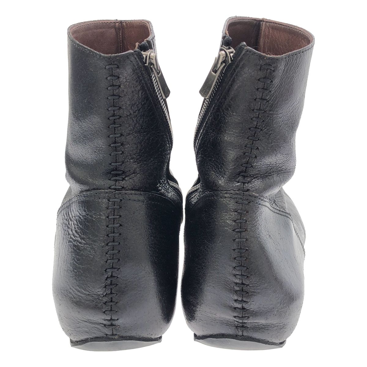 The viridi-anne ザ ヴィリディアン サイドジップレザーブーツ