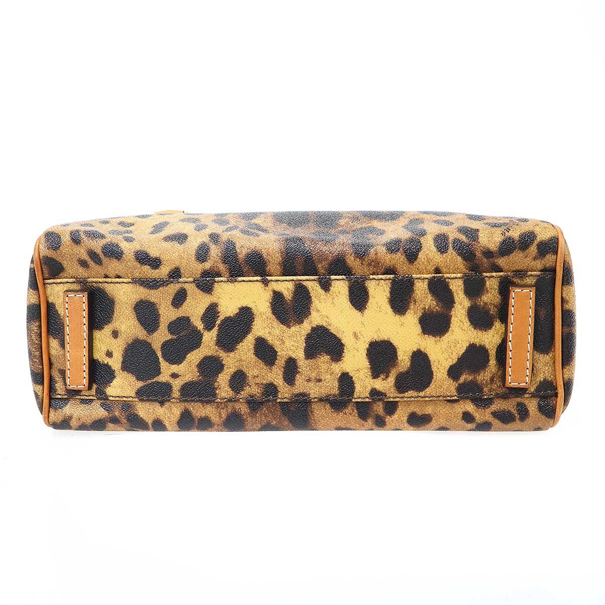 DOLCE&GABBANA ドルチェ＆ガッバーナ レオパードレザーハンドバッグ