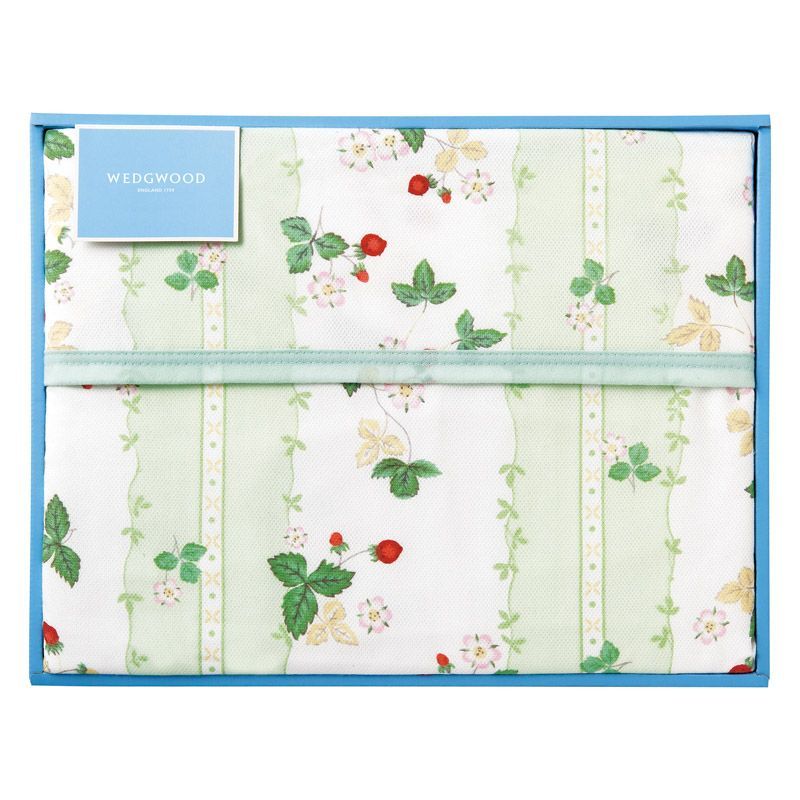 ギフト】[寝具]ウェッジウッド ワイルドストロベリー 綿毛布(毛羽部分