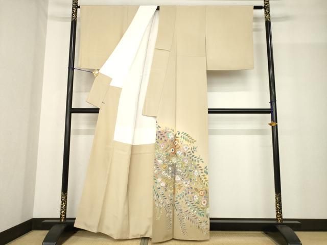 平和屋着物●色留訪問着　辻が花　舞花文　暈し染め　金銀彩　さが美扱い　正絹　逸品　AABF8237ck 平和屋着物○訪問着 作家物 孝美 辻が花 舞花文 正絹 逸品 AABF3610ck