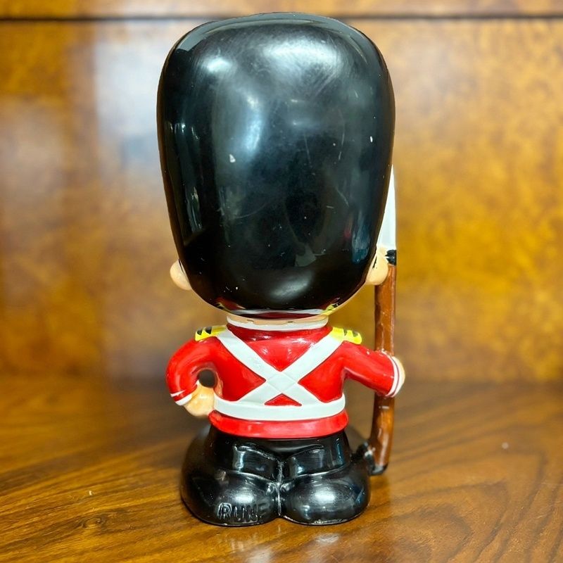 レトロ 内藤ルネ RUNE 兵隊 20cm 陶器 貯金箱 コインバンク オブジェ