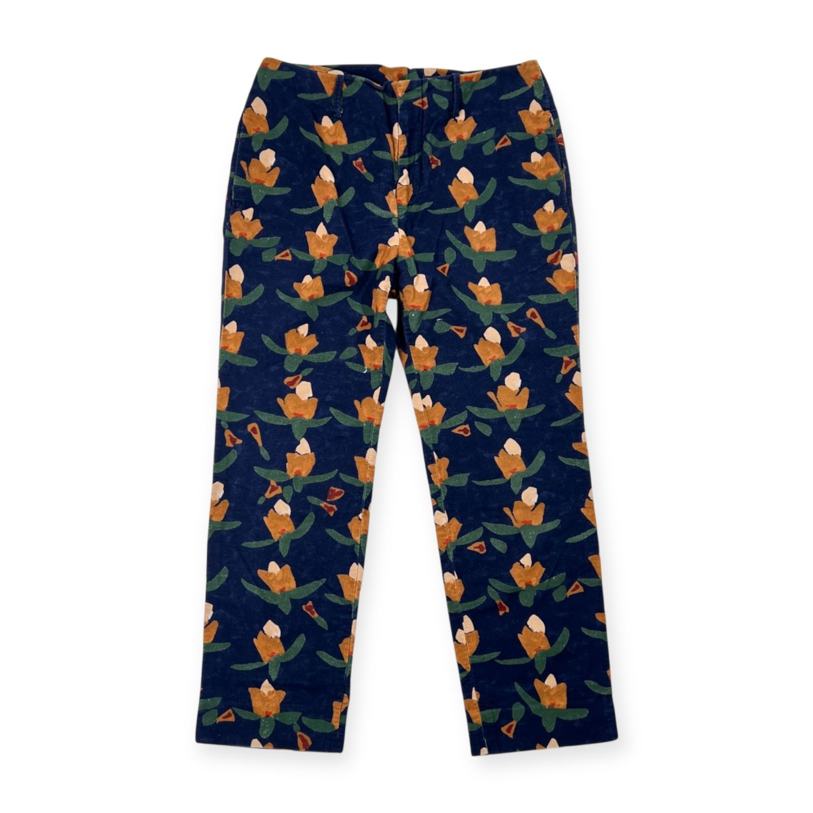 45R フォーティーファイブアール　ストレッチパンツ　花柄　総柄　夏　M 45R 45rpm フォーティファイブアール 花柄 ベロア風 パンツ 2