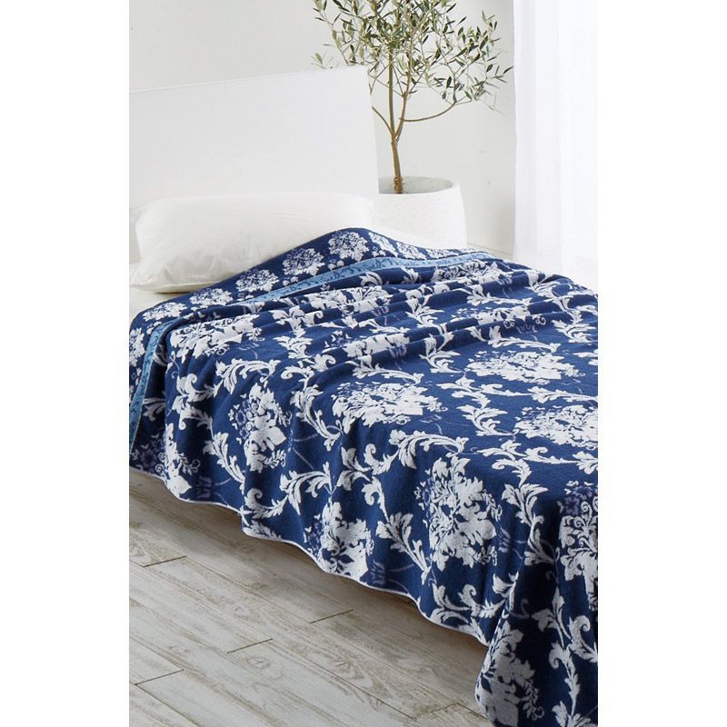 ギフト】[寝具]nishikawa サンクレスト 今治タオルケット ネイビー