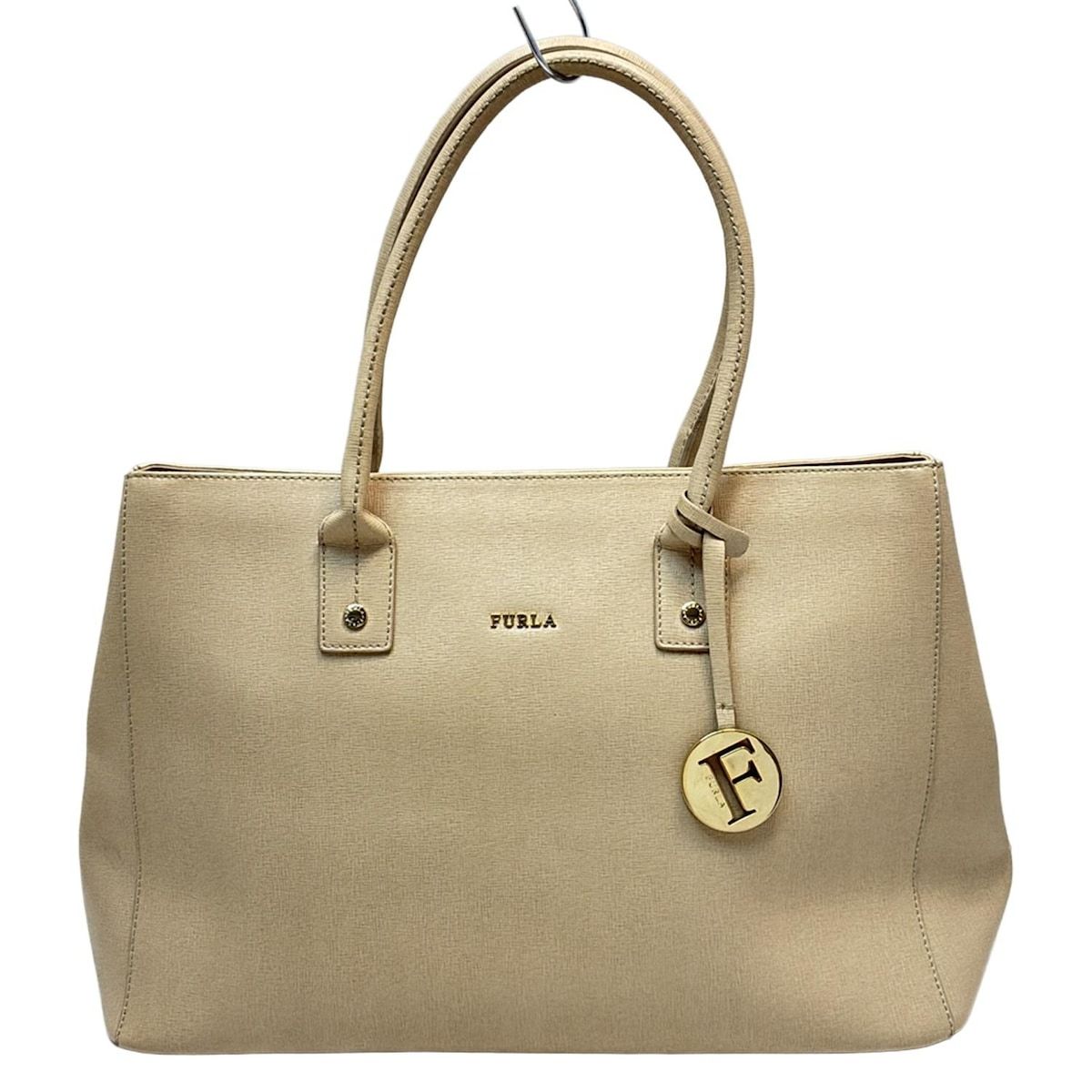 FURLA(フルラ) トートバッグ - ベージュ レザー - メルカリ