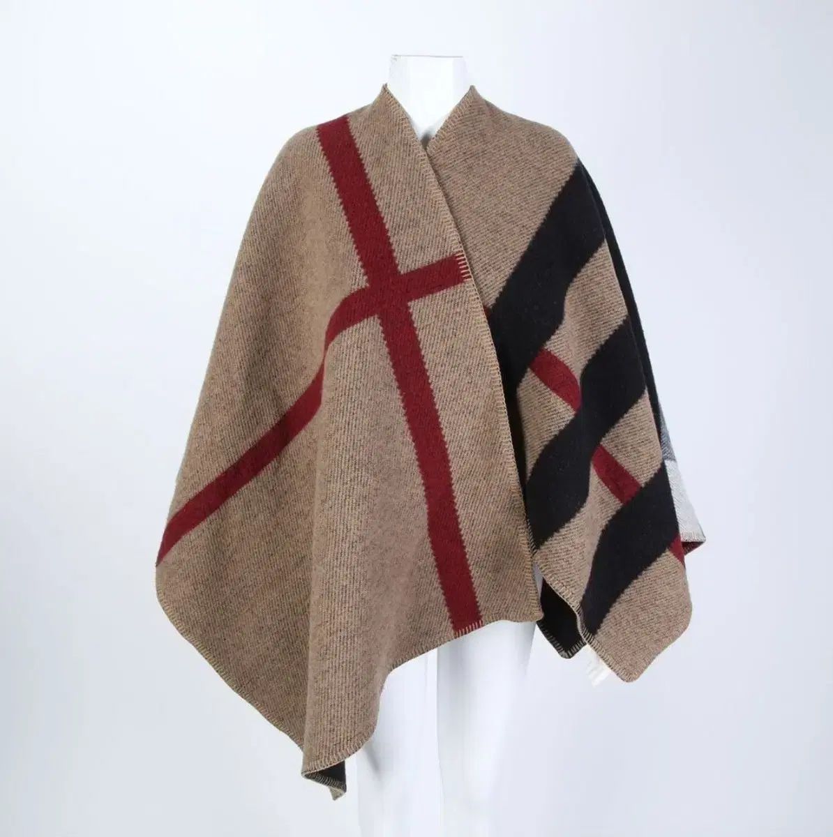 BURBERRY カシミヤ ポンチョ BURBERRY バーバリー ポンチョ ケープ カシミア シルク ベージュ