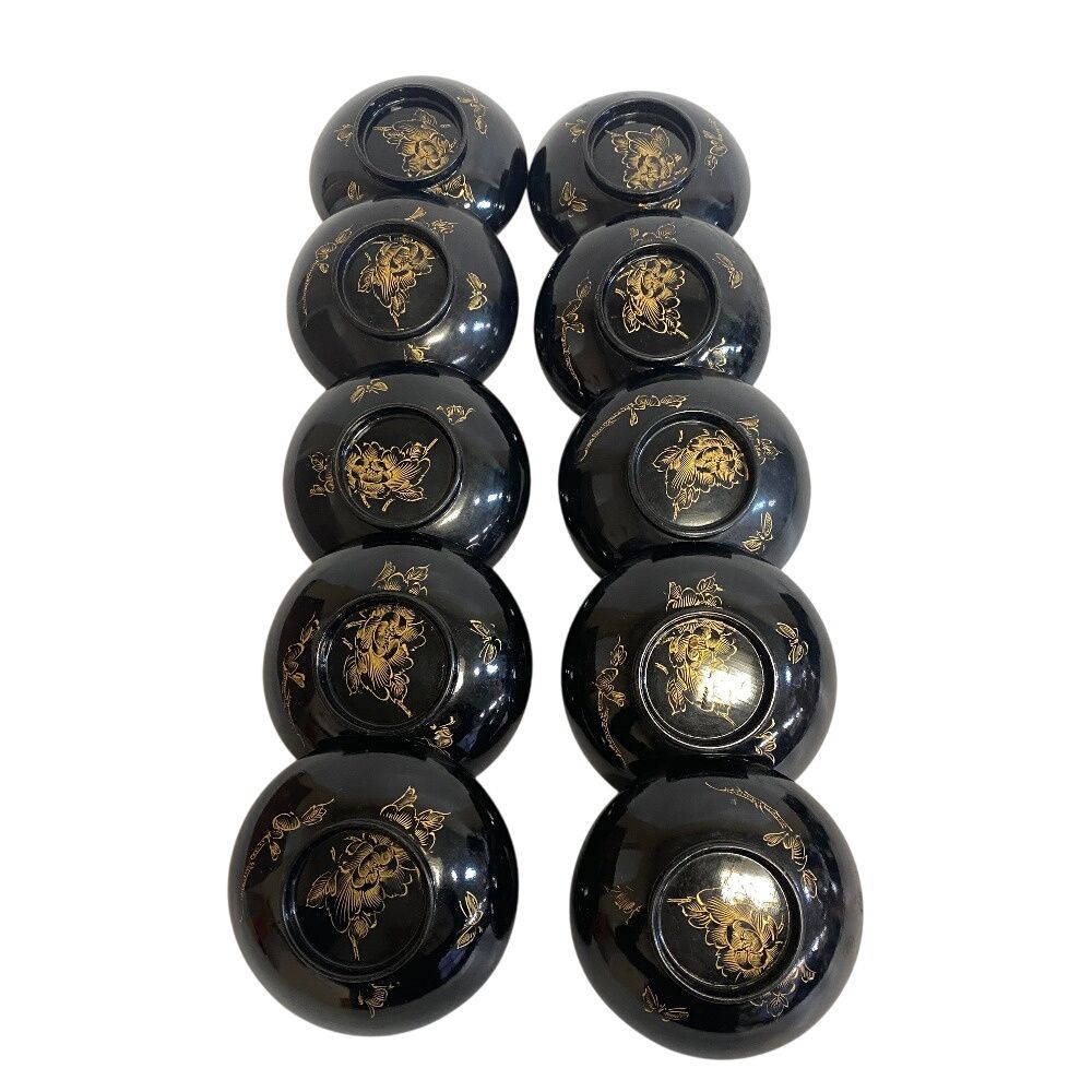 吸物椀十人前 漆器御椀 金彩蒔絵 共箱伝統工芸 古美術 茶懐石 漆芸