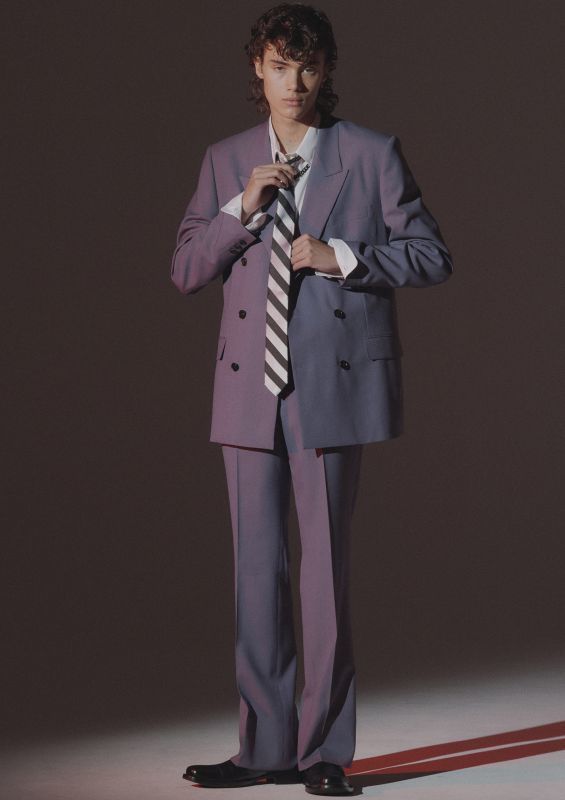 LITTLE BIG 20ss Purple 6B Double Breasted Jacket / Slim Flare