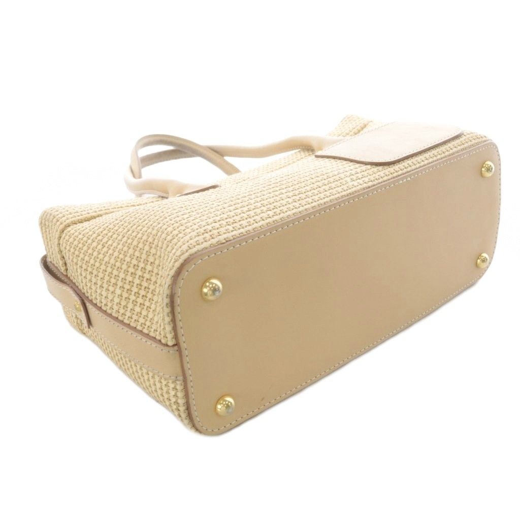 銀座かねまつ GINZA Kanematsu かごバッグ ハンドバッグ ベージュ