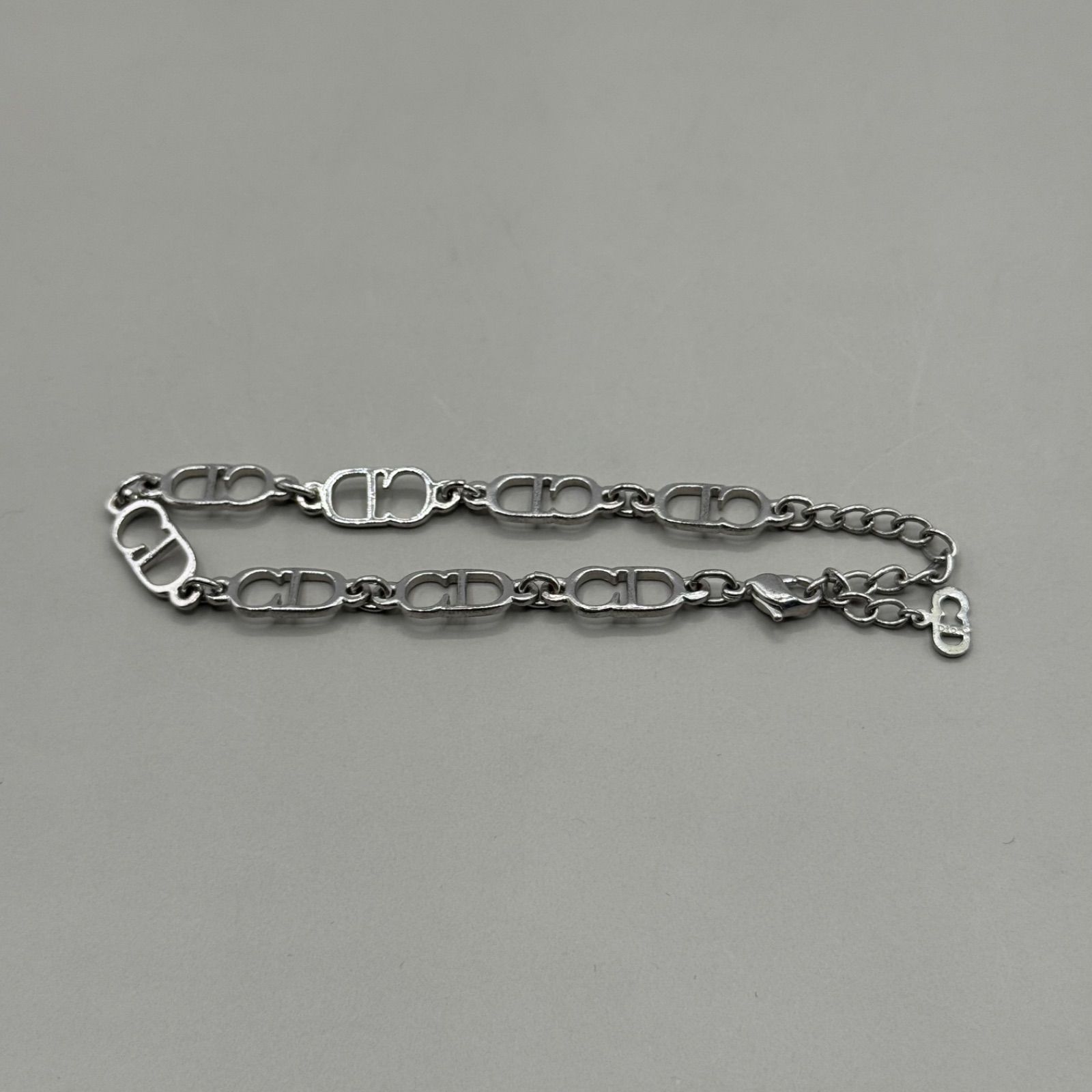 極美品 Christian Dior CD logo silver bracelet クリスチャン