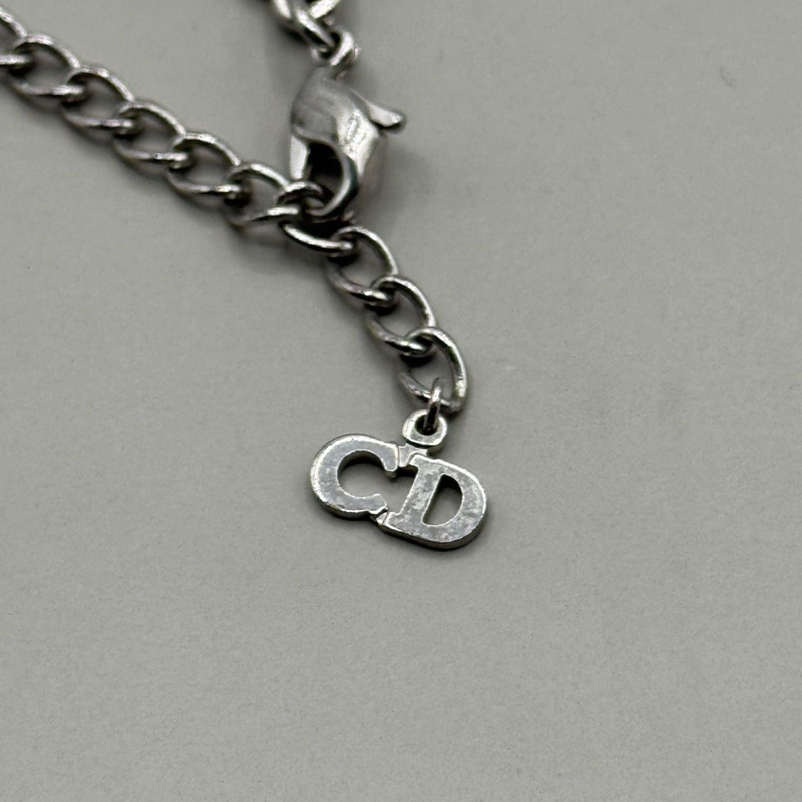 極美品 Christian Dior CD logo silver bracelet クリスチャン
