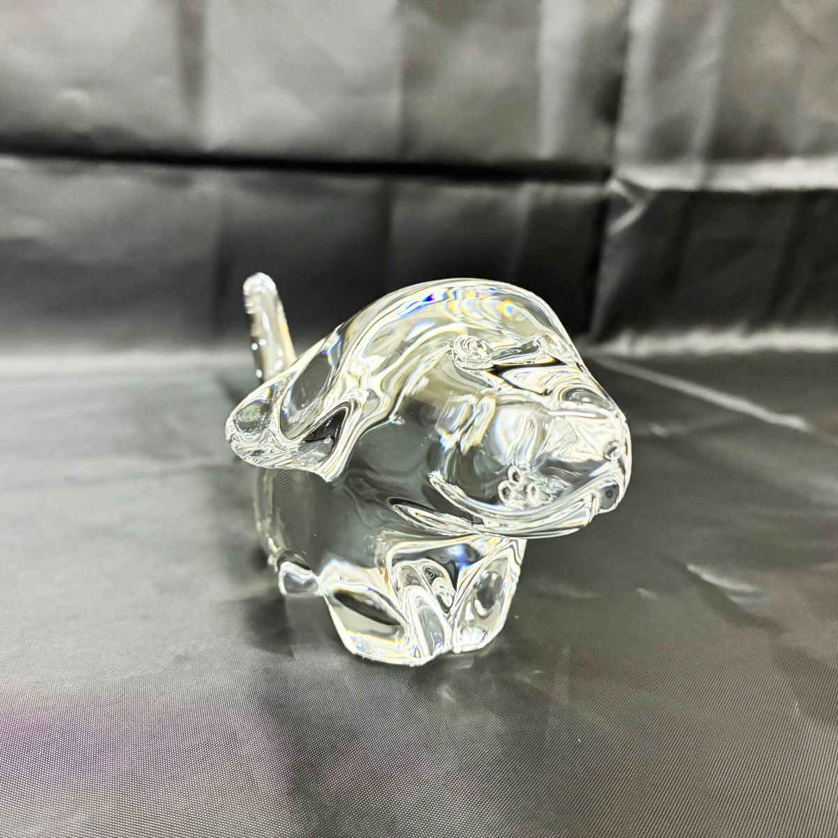 ◇中古美品◇Baccarat【バカラ】犬 置物 クリスタル クリア イヌ DOG