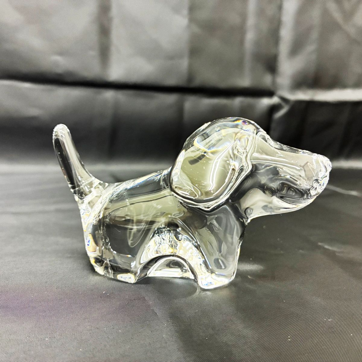 ◇中古美品◇Baccarat【バカラ】犬 置物 クリスタル クリア イヌ DOG