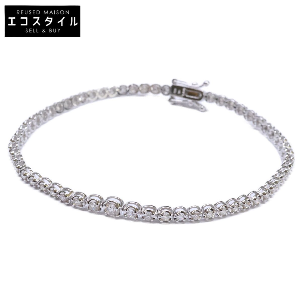 新品同様！ K18 D0.31ct 18cm ダイヤモンド クリップ テニス K18 K18 美品 QVC D1.00ct 51Pダイヤモンド テニス - メルカリ